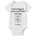Body bebé personalizado barriguita fútbol
