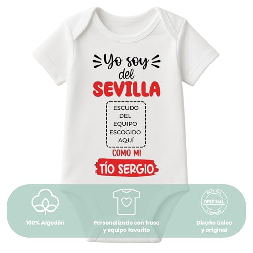 Body bebé personalizado fútbol