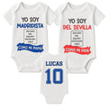 Body bebé personalizado equipo de fútbol