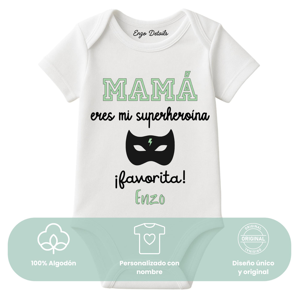Body bebé Super-Mamá personalizado