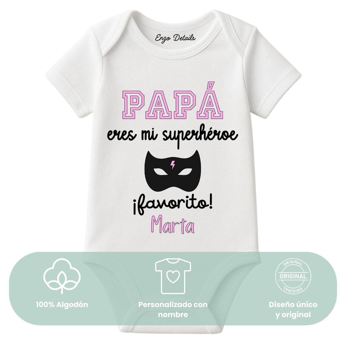 Body bebé Super-Papá personalizado