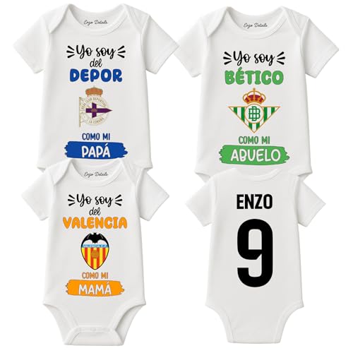 Body bebé personalizado fútbol