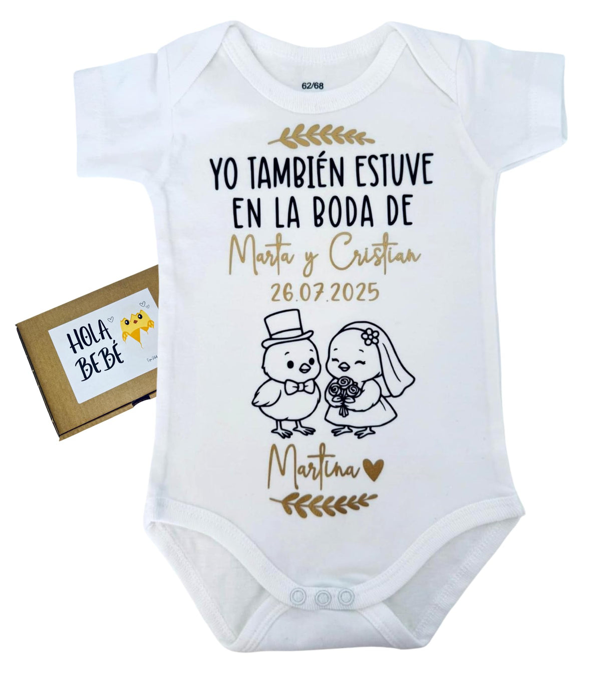 Body bebé personalizado boda